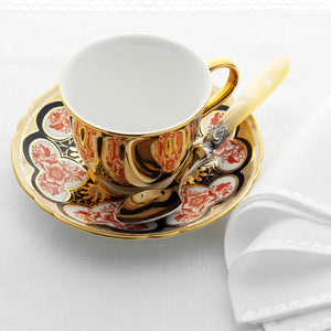 Richard Brendon Reflect Gold Teacup & Saucer - BONADEA