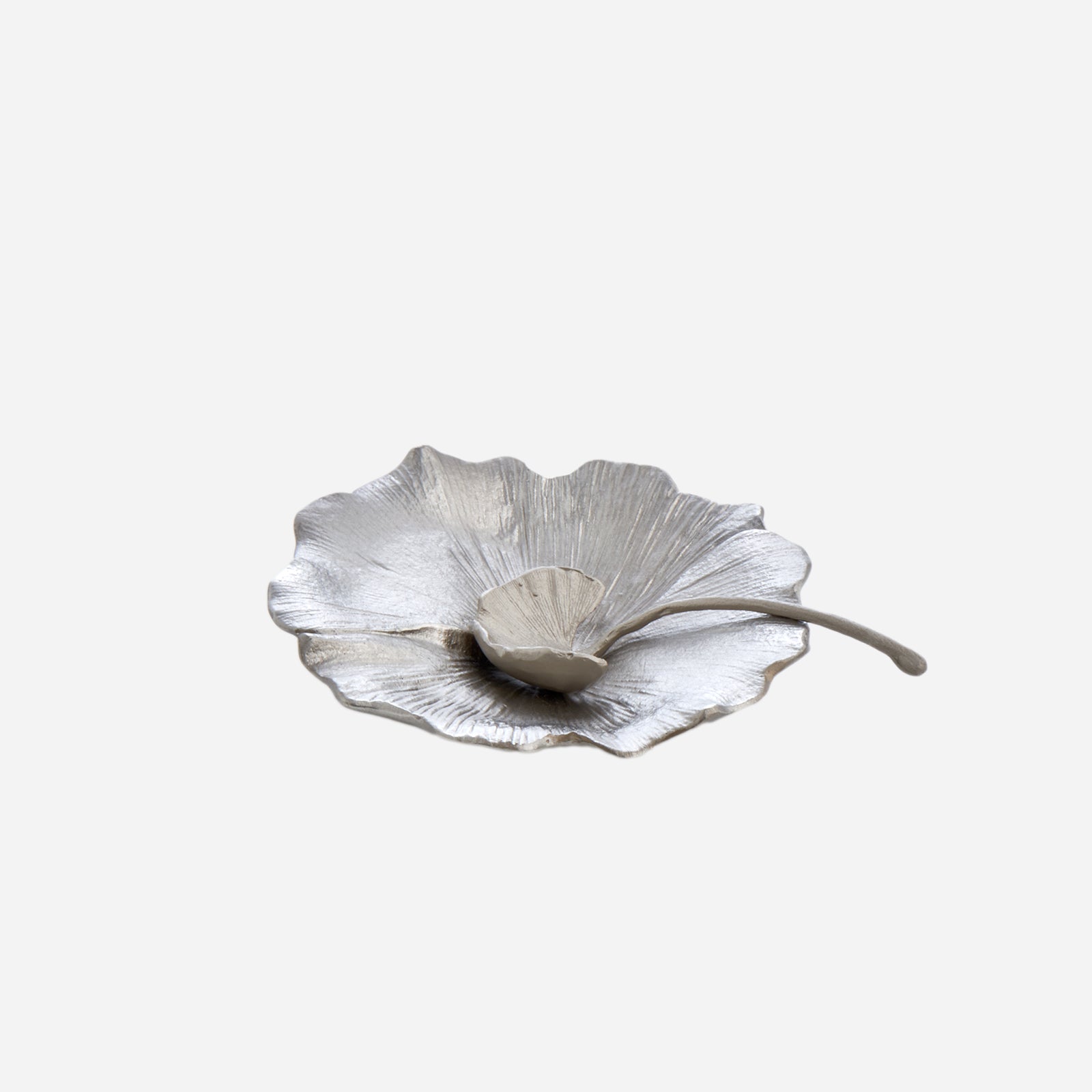 Gingko Salt Cellar Silver