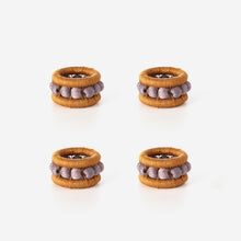Load image into Gallery viewer, Charlie Sprout - Berry Set of 4 Napkin Rings Ochre &amp; Smoke

