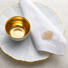 Load image into Gallery viewer, Sibona Scallop Shell Hand-embroidered Dinner Napkin
