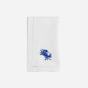 Sibona Marina Blue Hand-embroidered Dinner Napkin - BONADEA