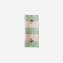 Load image into Gallery viewer, Sirkus Stripe Embroidered Napkin Pistachio
