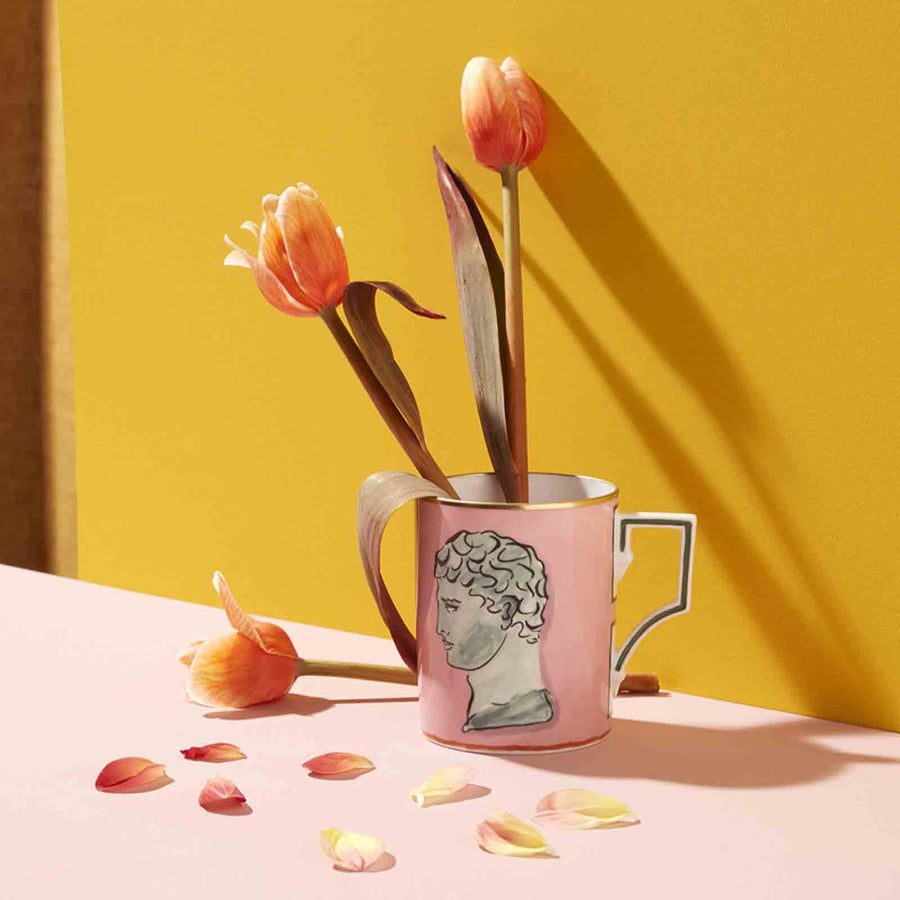 Ginori 1735 Viaggio di Nettuno Porcelain Mug Pink