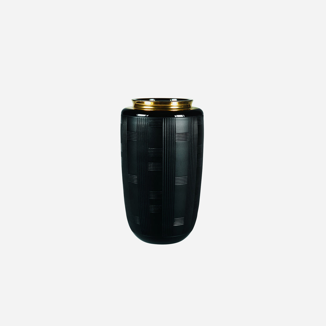 Vista Alegre - Jet Black Glass Vase Small with Luxury Gift Case