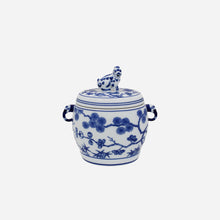 Load image into Gallery viewer, Vista Alegre - Cobalt Blue &amp; White Foo Dog Lidded Jar - BONADEA
