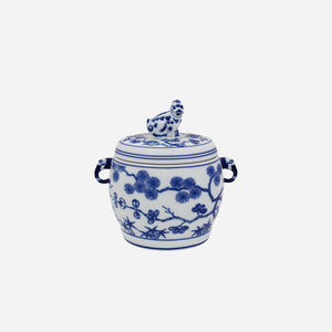 Vista Alegre - Cobalt Blue & White Foo Dog Lidded Jar - BONADEA