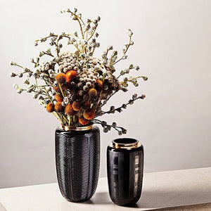 Vista Alegre - Jet Black Glass Vase Small with Luxury Gift Case