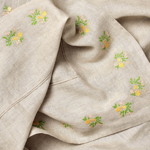Bonadea Vuokke Embroidered Linen Tablecloth