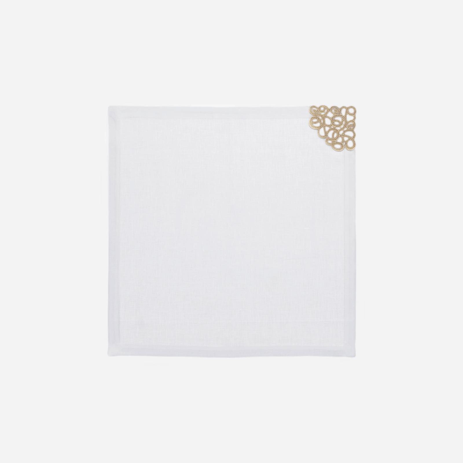 Weissfee - Florence Gold Lace Corner Dinner Napkin