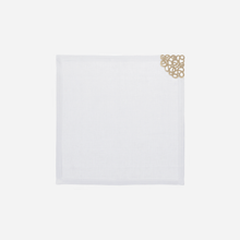 Load image into Gallery viewer, Weissfee - Florence Gold Lace Corner Dinner Napkin
