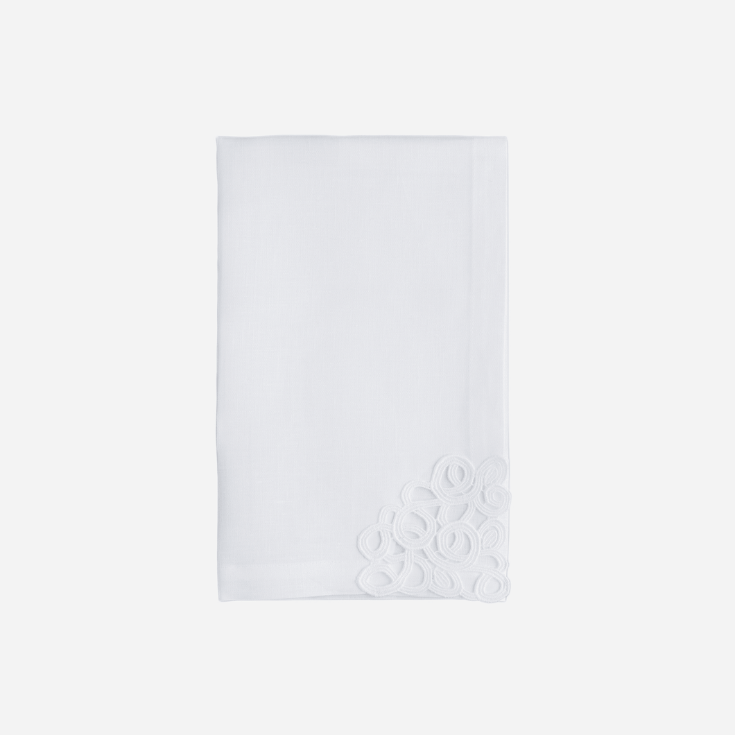 Weissfee - Florence White Lace Corner Dinner Napkin