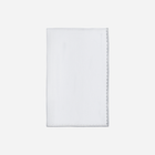 Weissfee Riva White & Silver Hand-embroidered Napkin