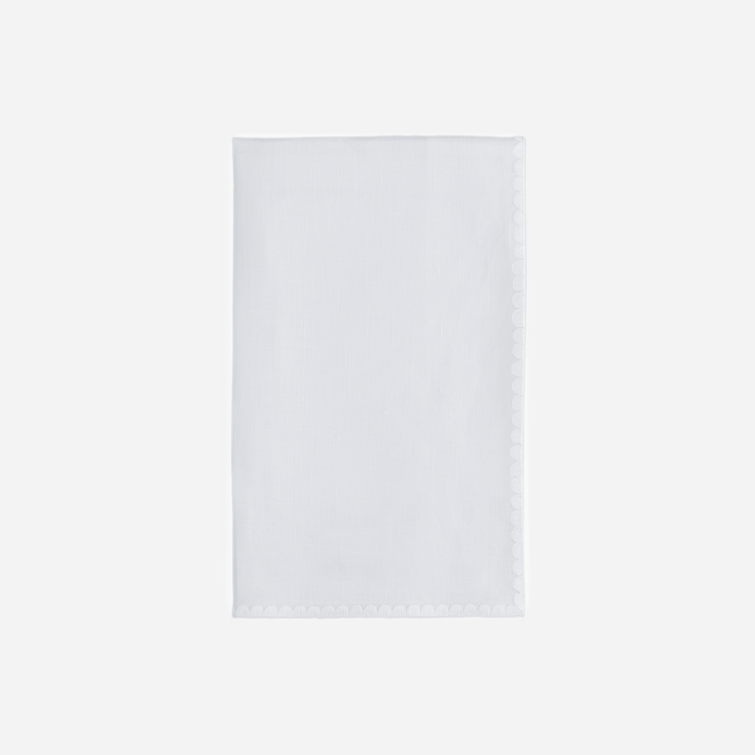 Weissfee Riva White Hand-embroidered Napkin