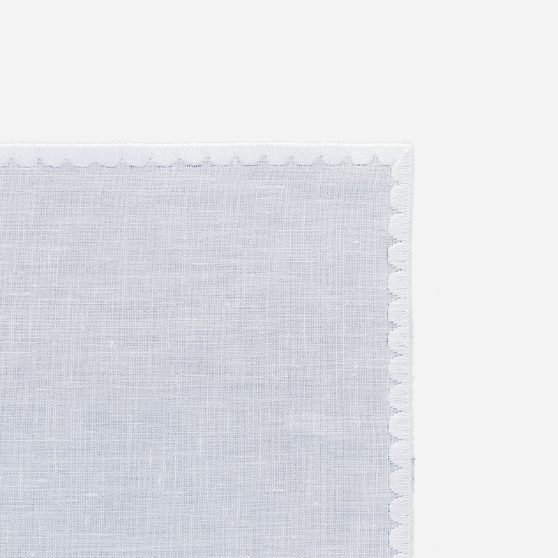 Weissfee Riva White Hand-embroidered Napkin