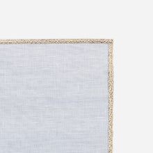 Load image into Gallery viewer, Weissfee Belmont Diner Napkin in White &amp; Gold Linen
