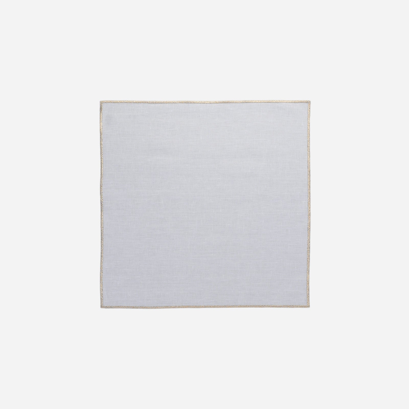 Weissfee Belmont Diner Napkin in White & Gold Linen