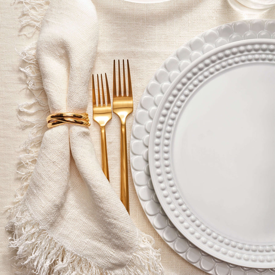 L'Objet Aegean White Dinner Plate