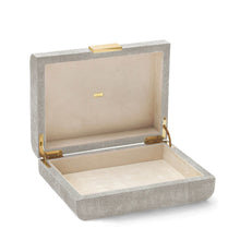 Load image into Gallery viewer, Modern Shagreen Small Jewellery Box Dove Aerin Bonadea
