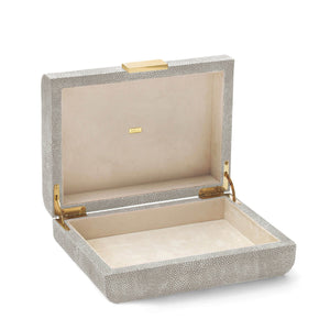Modern Shagreen Small Jewellery Box Dove Aerin Bonadea