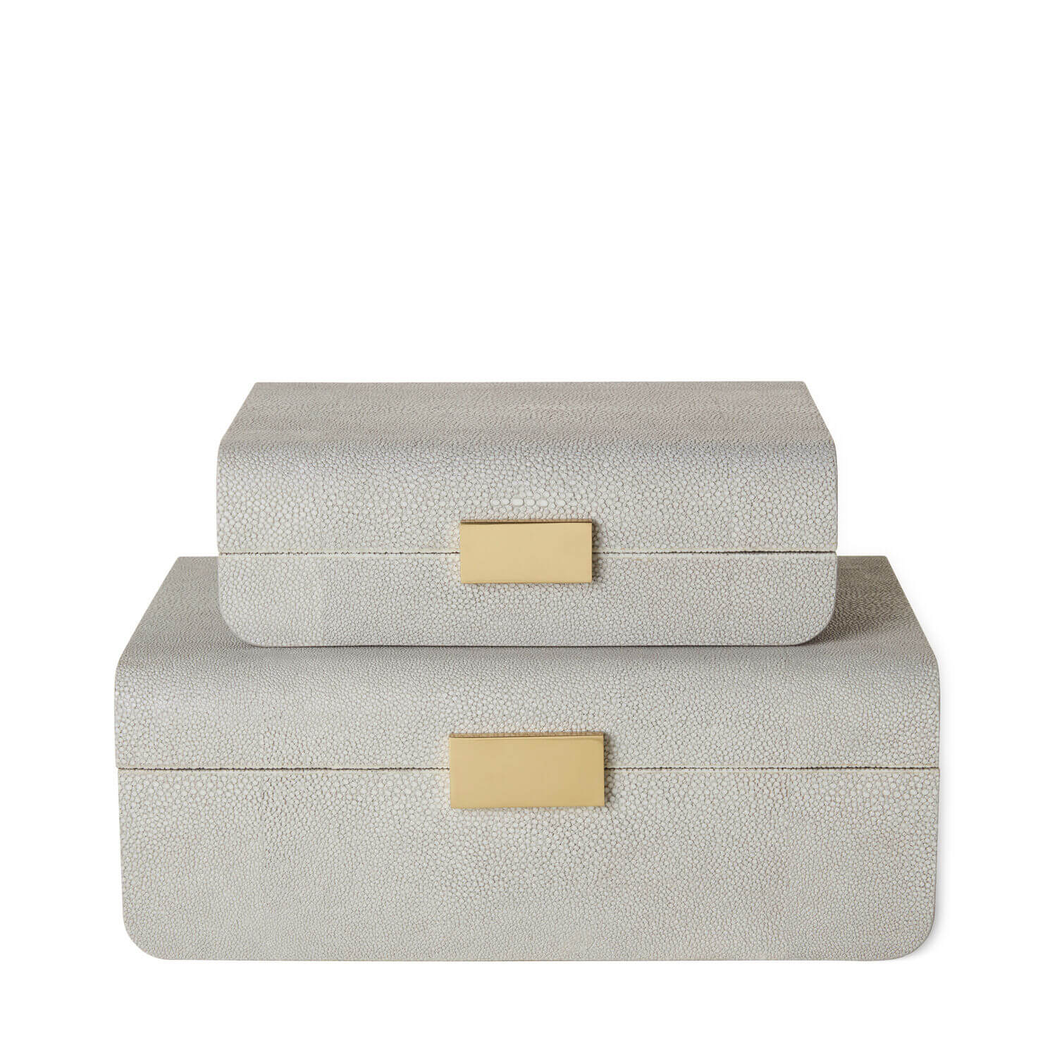 Modern Shagreen Small Jewellery Box Dove Aerin Bonadea