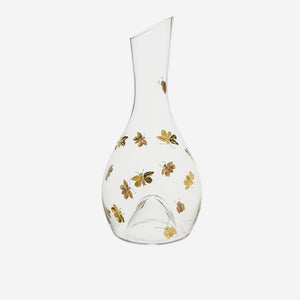 Firefly carafe hand engraved crystal with gold artel bonadea