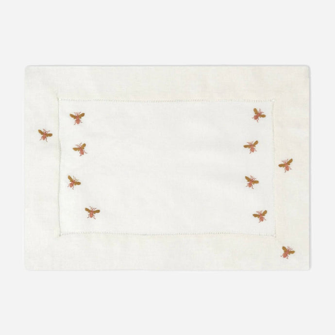 Bees Placemat - Pink Malaika Linens Bonadea