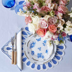 los encajeros blue drops blue and white placemat
