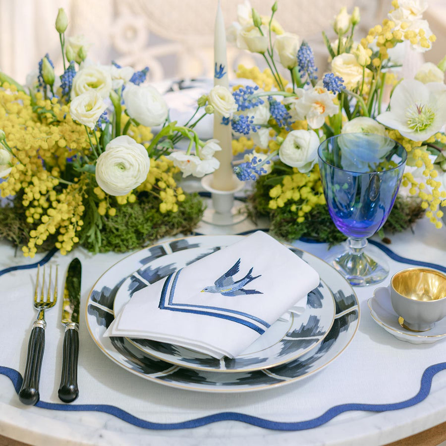 Bonadea Blue Bird Napkin