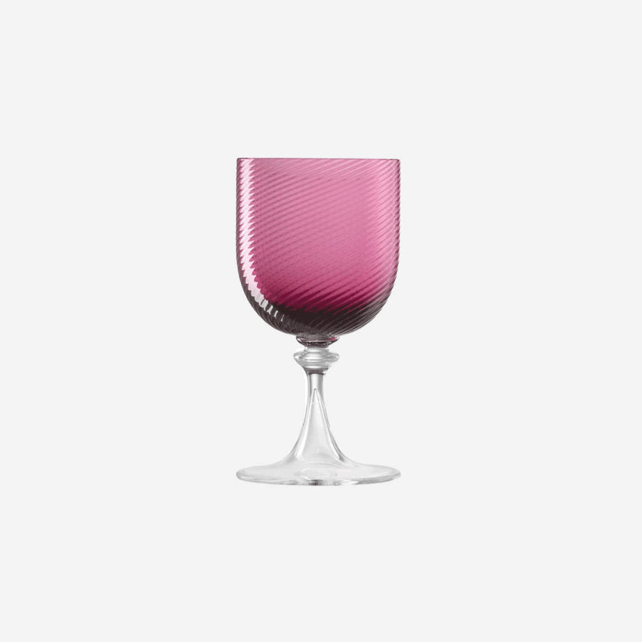Nason Moretti Torse Red Wine Glass Ruby Red