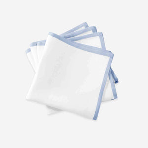 Set of Four Border Napkins Ice Blue Matouk Bonadea