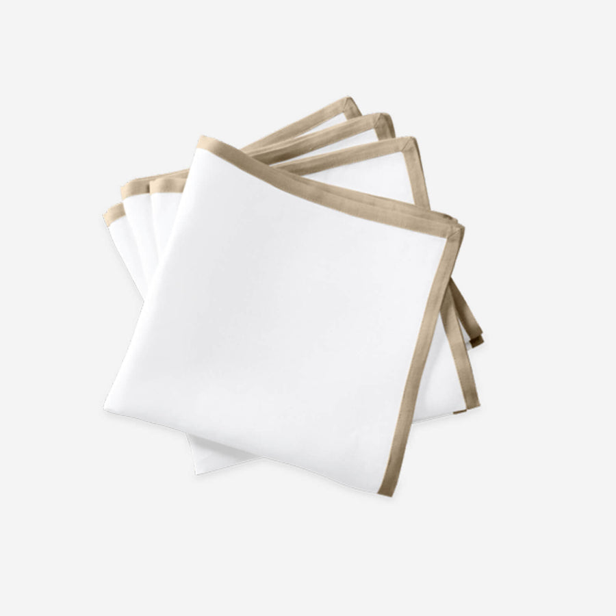 Matouk Set of Four Border Napkins Oat