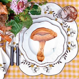 Les Champignons handpainted soup plates alberto pinto bonadea