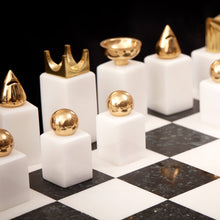 Load image into Gallery viewer, Chess Set black white gold l objet bonadea
