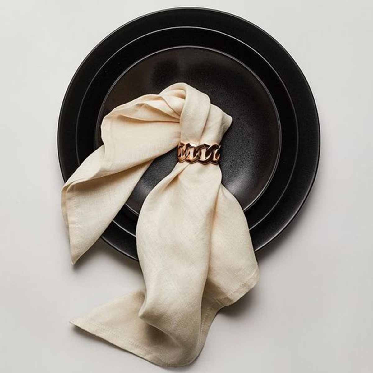 Cuban Link Napkin Ring L Objet Bonadea