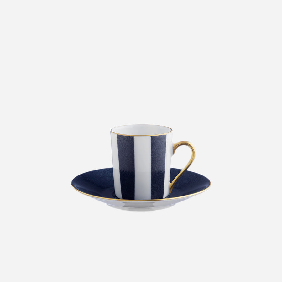 Marie Daâge Transat Monochrome Espresso Cup & Saucer Navy