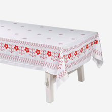 Load image into Gallery viewer, Daisy Tablecloth Red Bonadea Malaika
