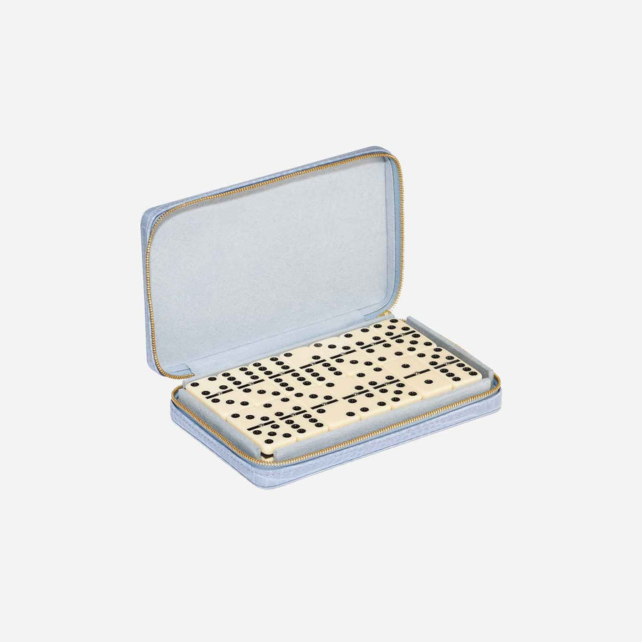 Aerin Enzo Travel Domino Set - Hydrangea Blue