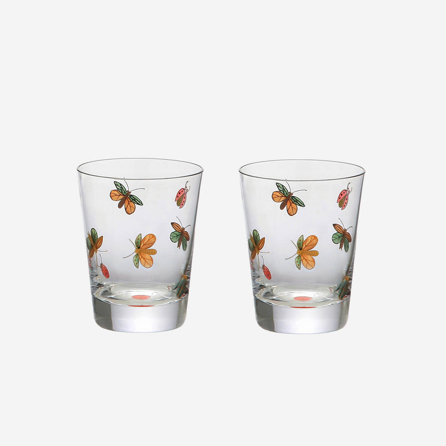 Artel Butterfly Painted Tumbler - Set of 2