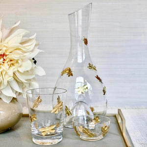 Firefly carafe hand engraved crystal with gold artel bonadea