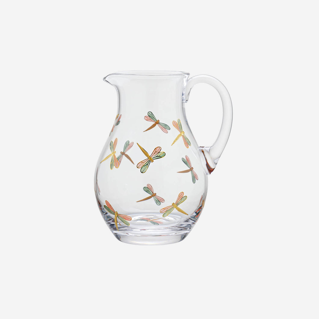 Firefly hand painted and hand engraved pitcher