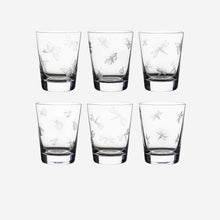 Load image into Gallery viewer,  Fly Fusion set of 6 hand engraved tumblers artel bonadea
