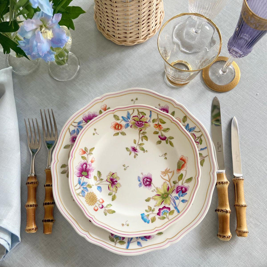 L'Objet Blue Linen Sateen Tablecloth