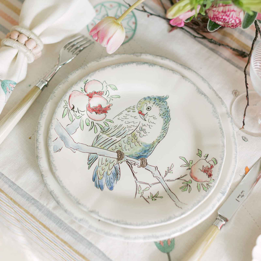 Gien Grands Oiseaux Cockatoo Dessert Plate