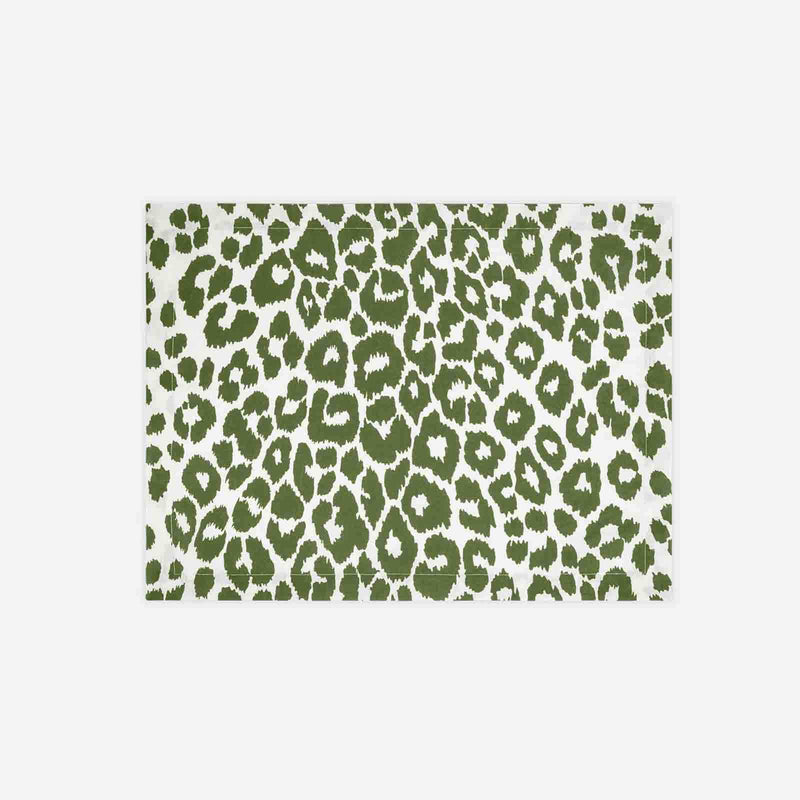 Iconic Leopard Placemat Green Schumacher Bonadea