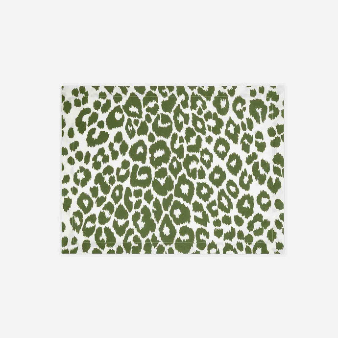Iconic Leopard Placemat Green Schumacher Bonadea
