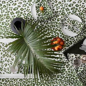 Iconic Leopard Napkin Green - Set of 4 Schumacher Bonadea