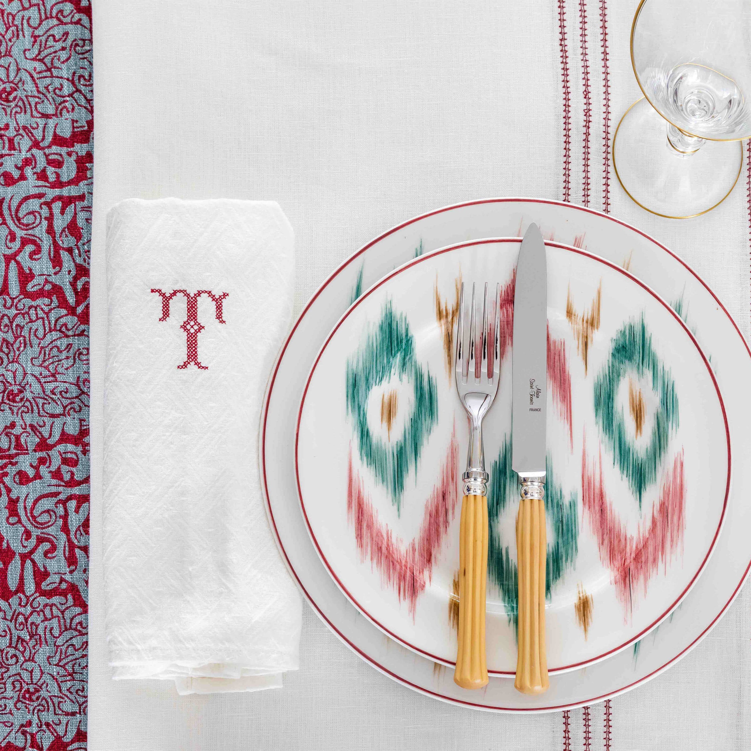 Ikat Dessert Plate - Set of 6