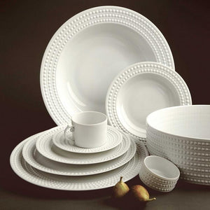 Lobjet Perlee White Porcelain Dessert Plate 