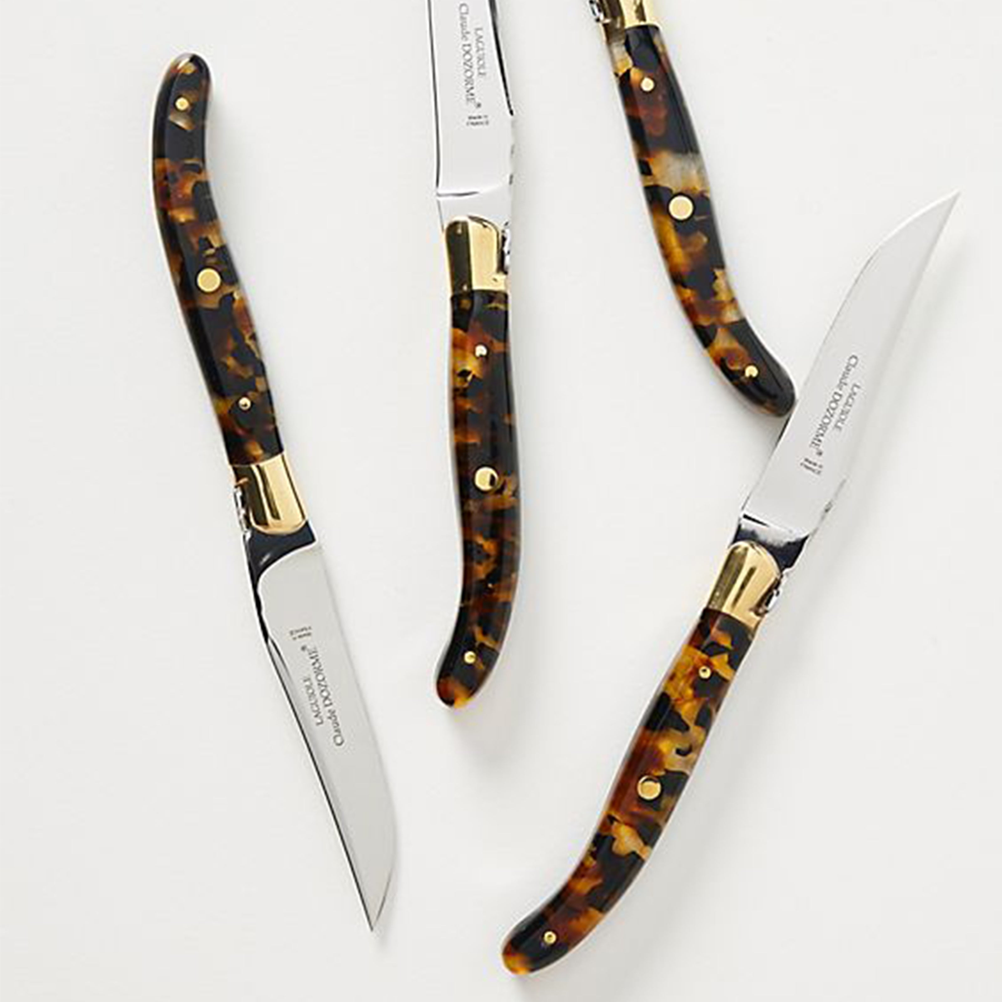 Bonadea | Claude Dozorme | Set of Six Steak Laguiole Knives Écaille