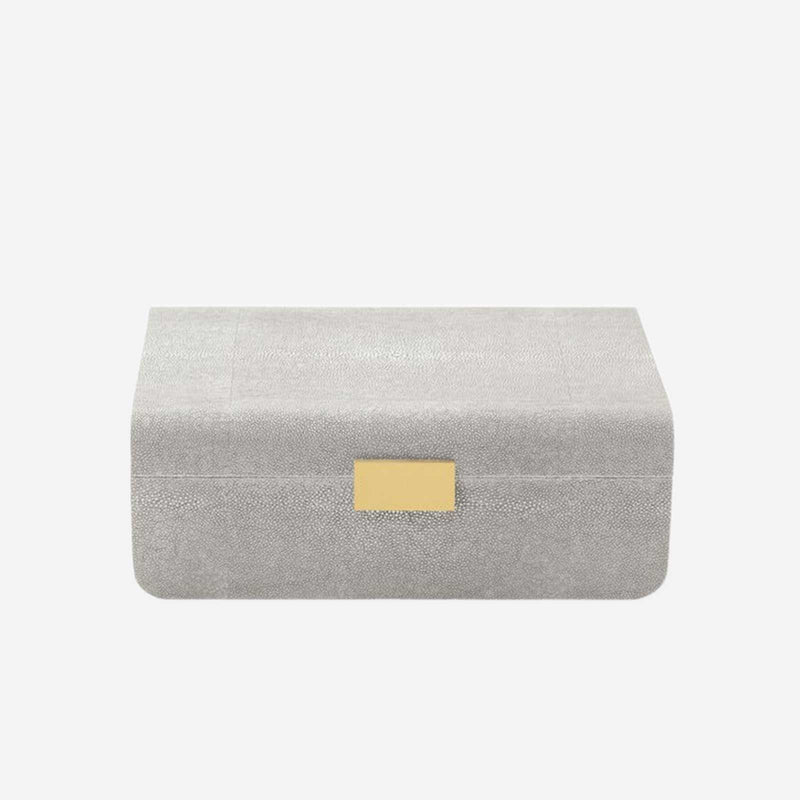 Modern Shagreen Large Jewellery Box Dove